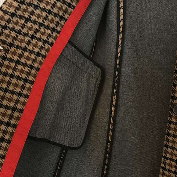 Zara Checkered Trench Coat in Brown and Black - Picture 7 of 7